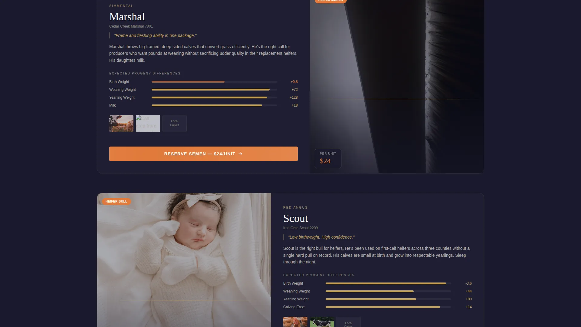 Livestock & Farm Animal Pricing Website Template