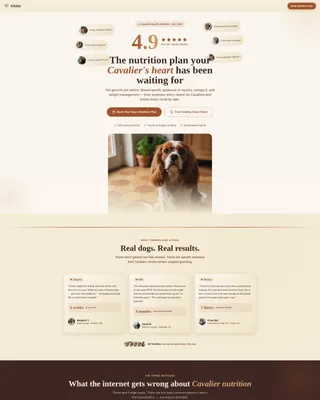 Dog Independent Booking Website Template