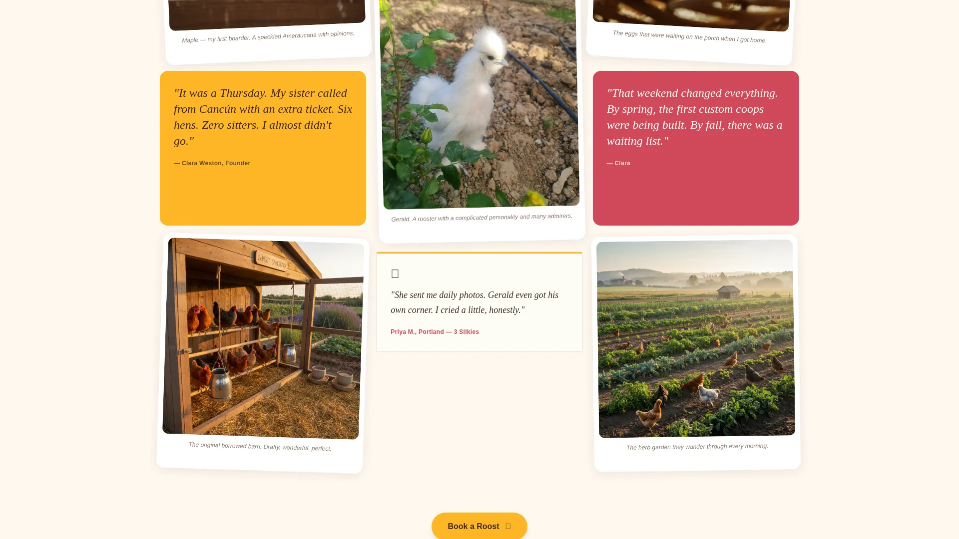 Chicken & Poultry Boarding Landing Page Template