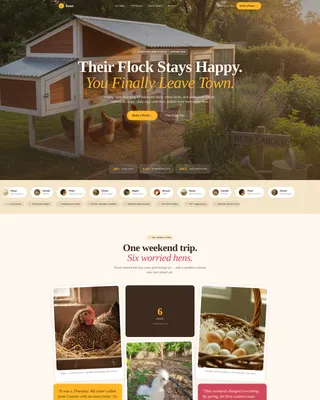 Chicken & Poultry Boarding Landing Page Template