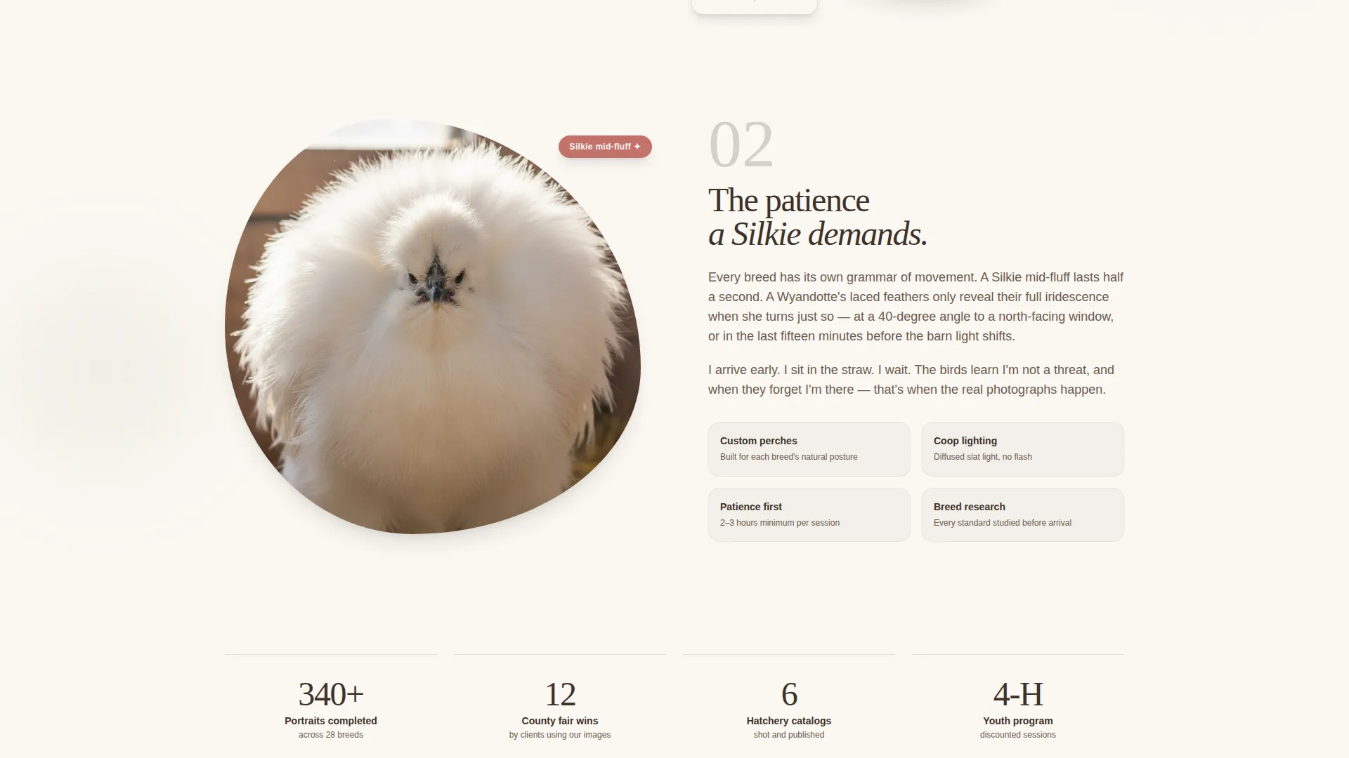 Chicken & Poultry Specialist Booking Website Template