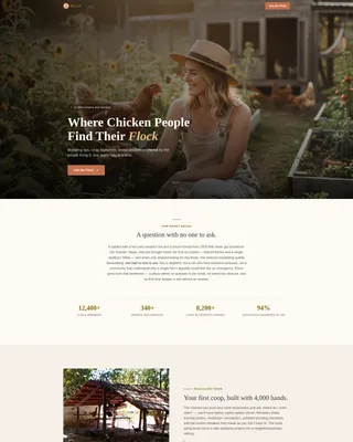 Backyard Chicken Community Landing Page Template