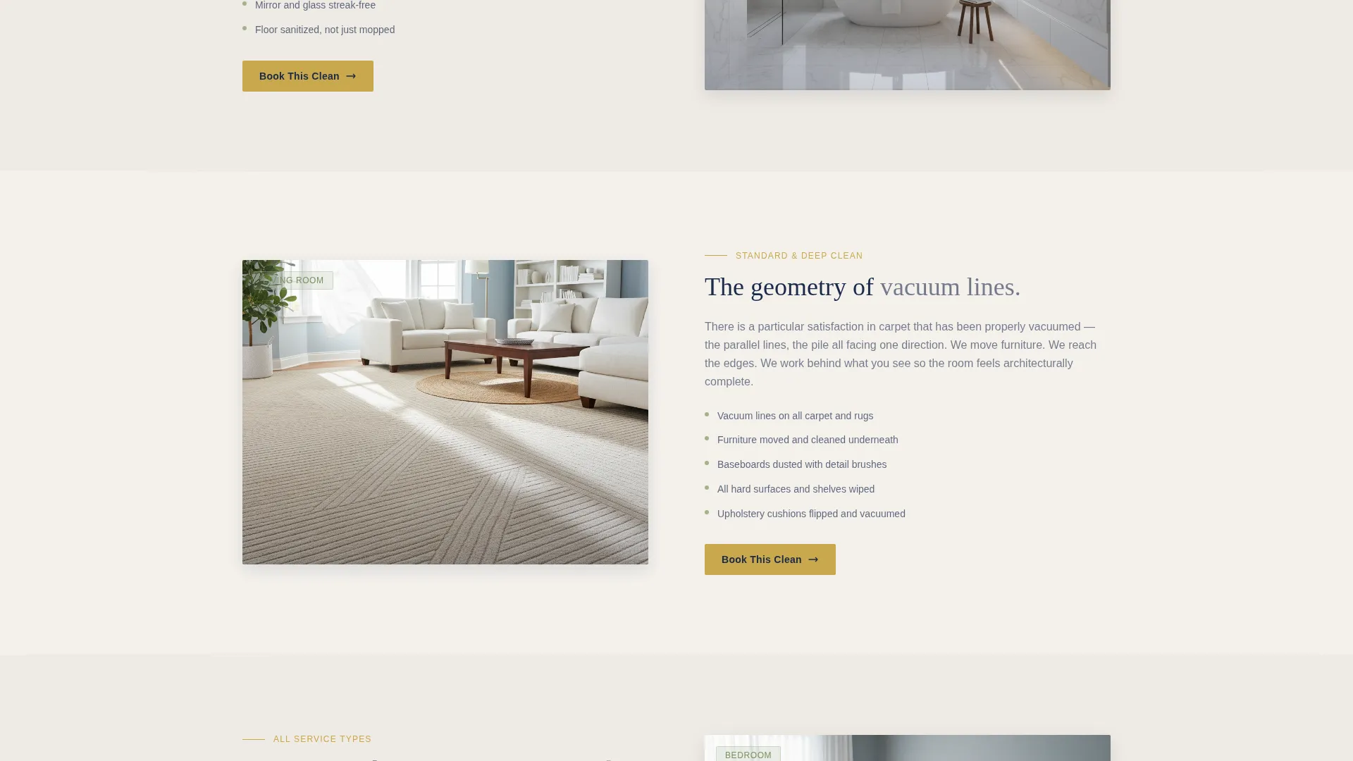 Residential Cleaning Service Booking Landing Page