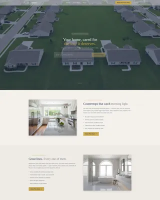 Residential Cleaning Service Booking Landing Page