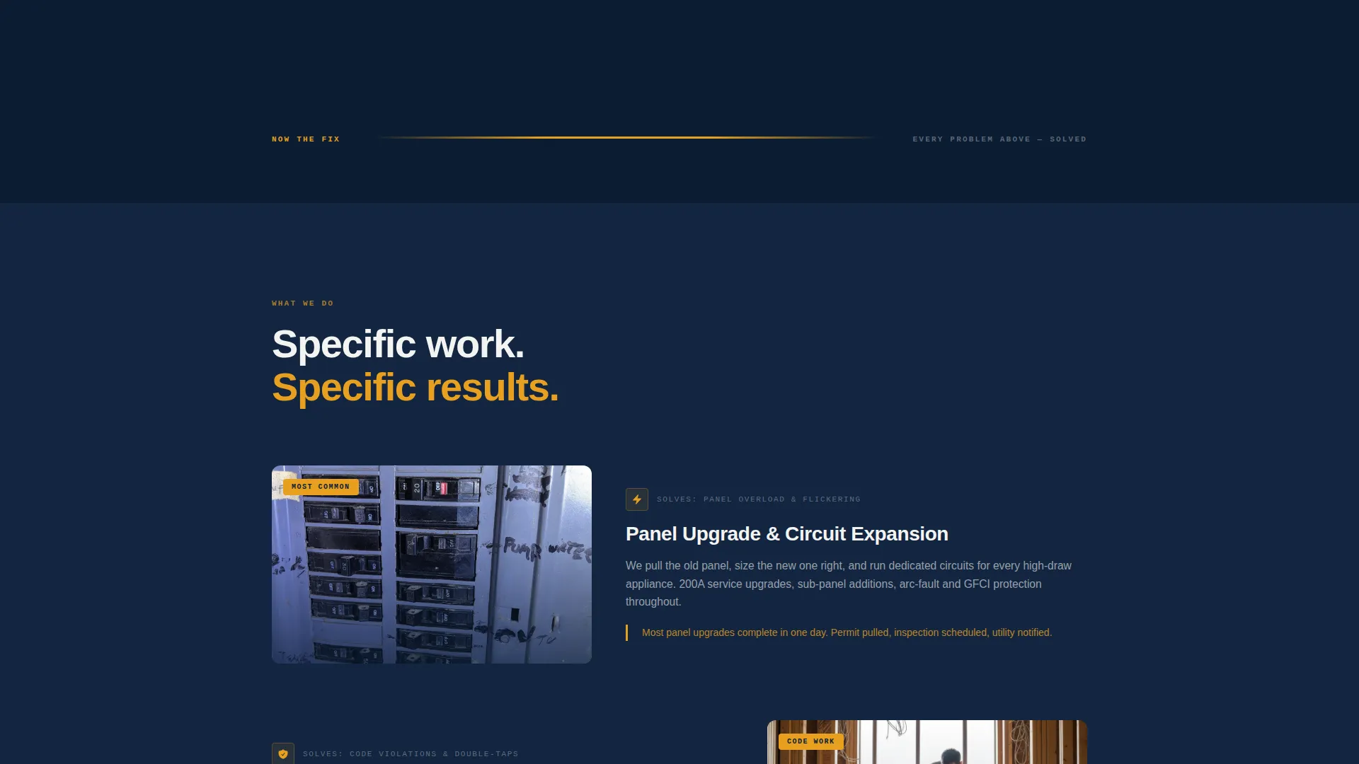 Residential Electrician Booking Landing Page Template