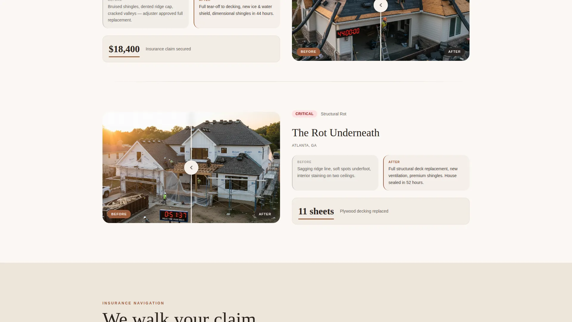 Residential Roof Repair Trust-Building Website Template
