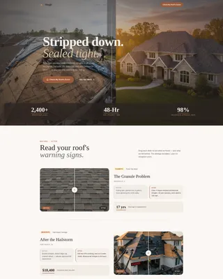 Residential Roof Repair Trust-Building Website Template