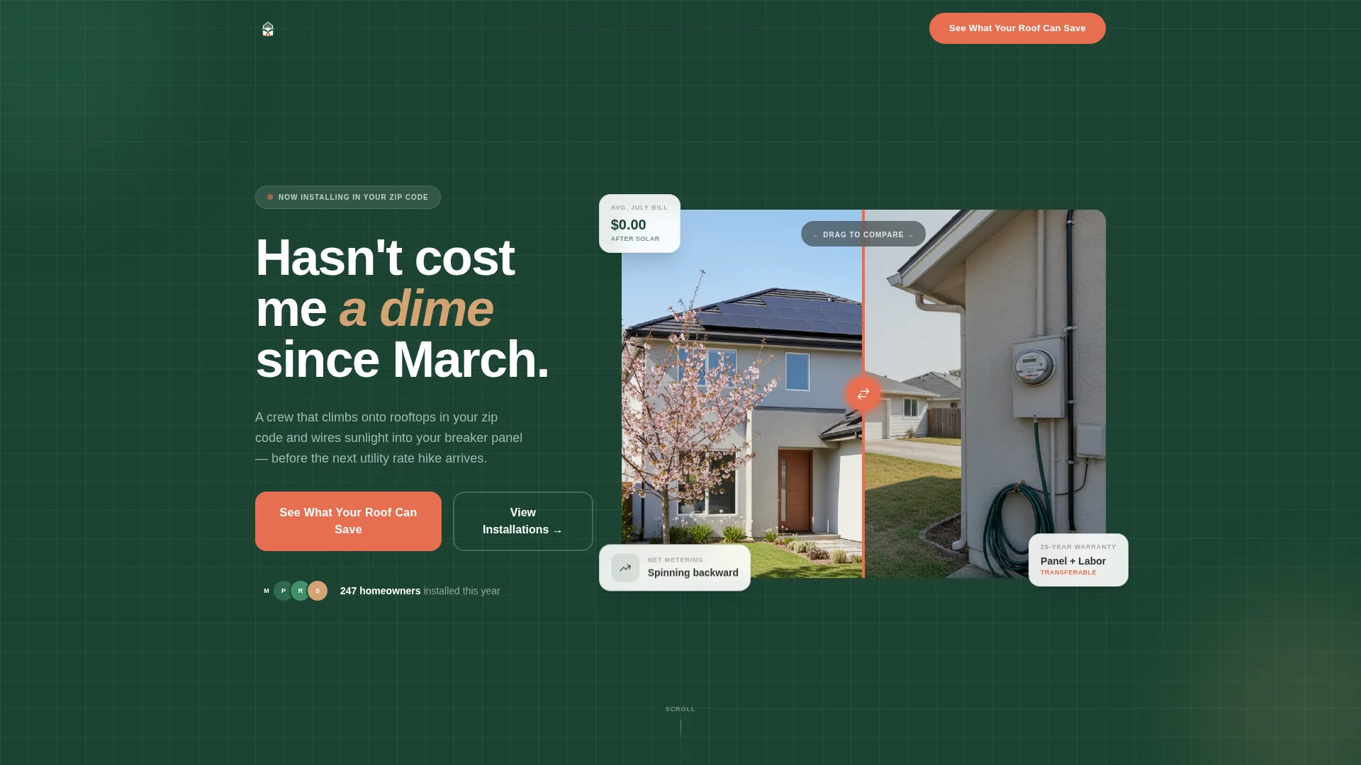 Residential Solar Installation Landing Page Template