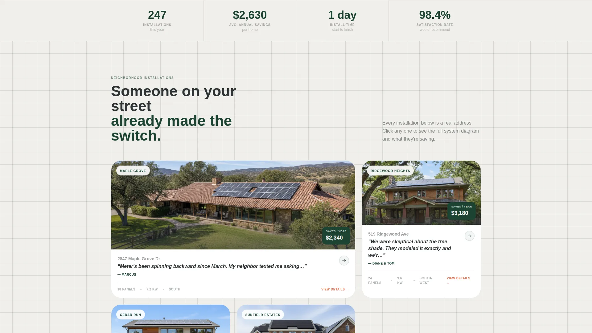 Residential Solar Installation Landing Page Template