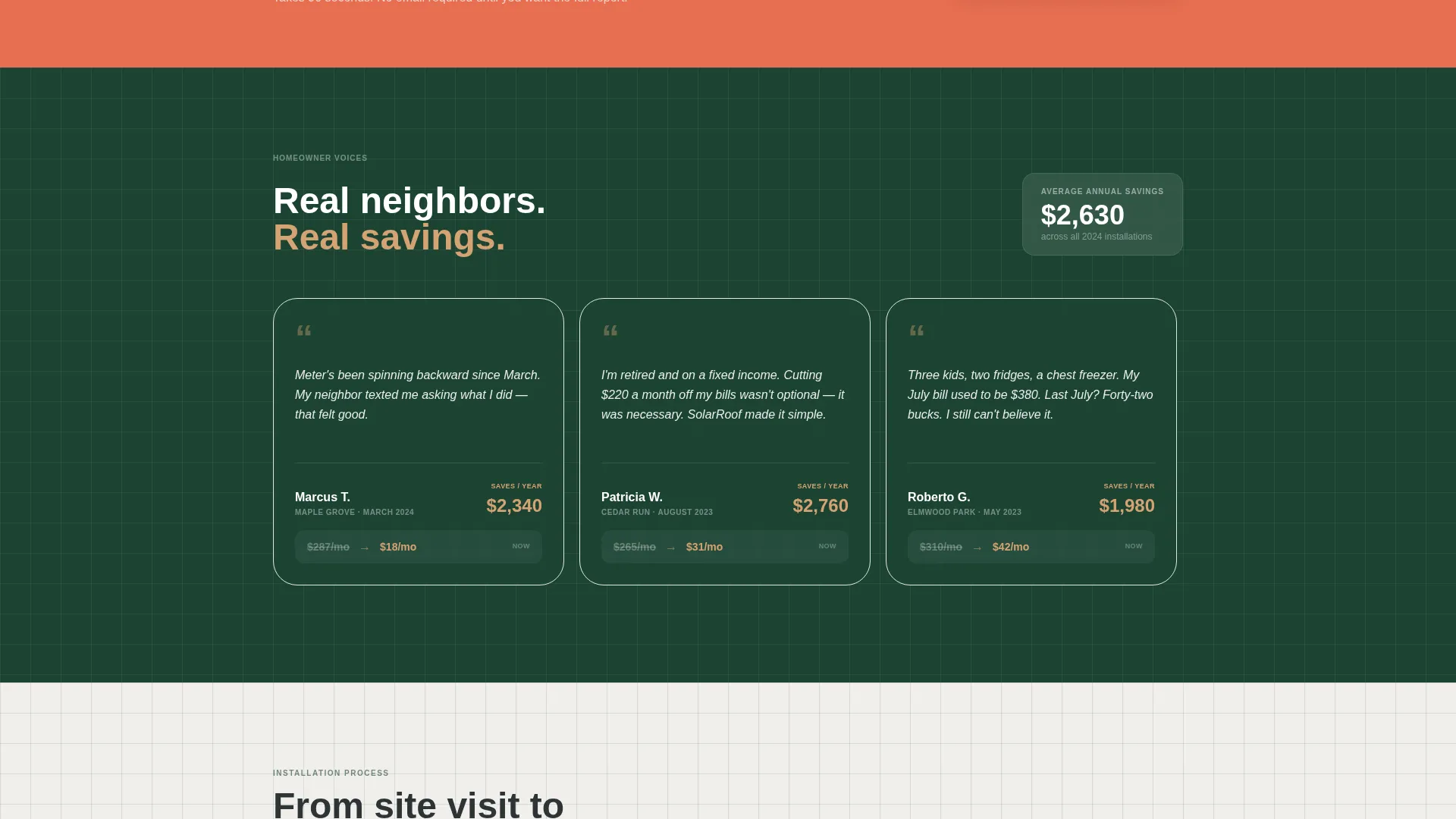 Residential Solar Installation Landing Page Template