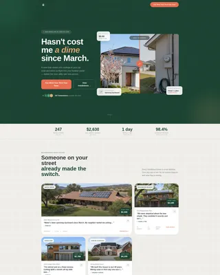 Residential Solar Installation Landing Page Template