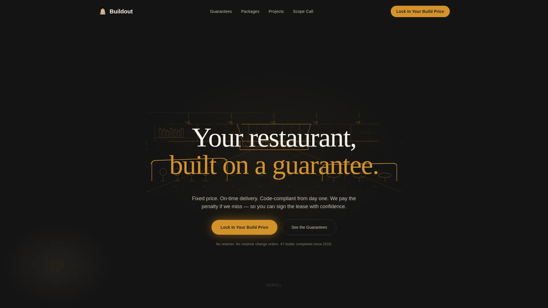 Restaurant & Hospitality Build-Out Landing Page