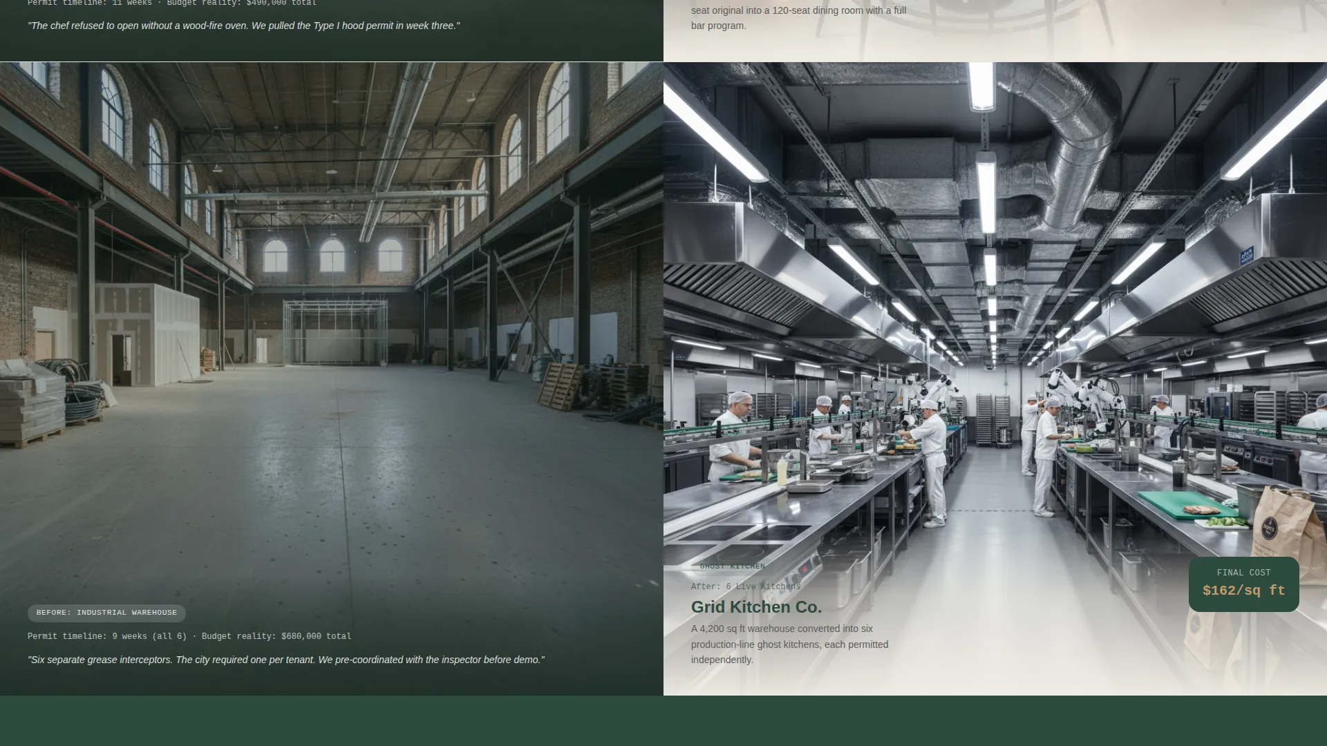 Restaurant Build-Out Landing Page Template