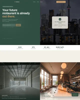 Restaurant Build-Out Landing Page Template