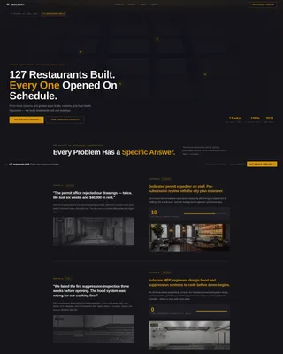 Restaurant Contractor Landing Page Template