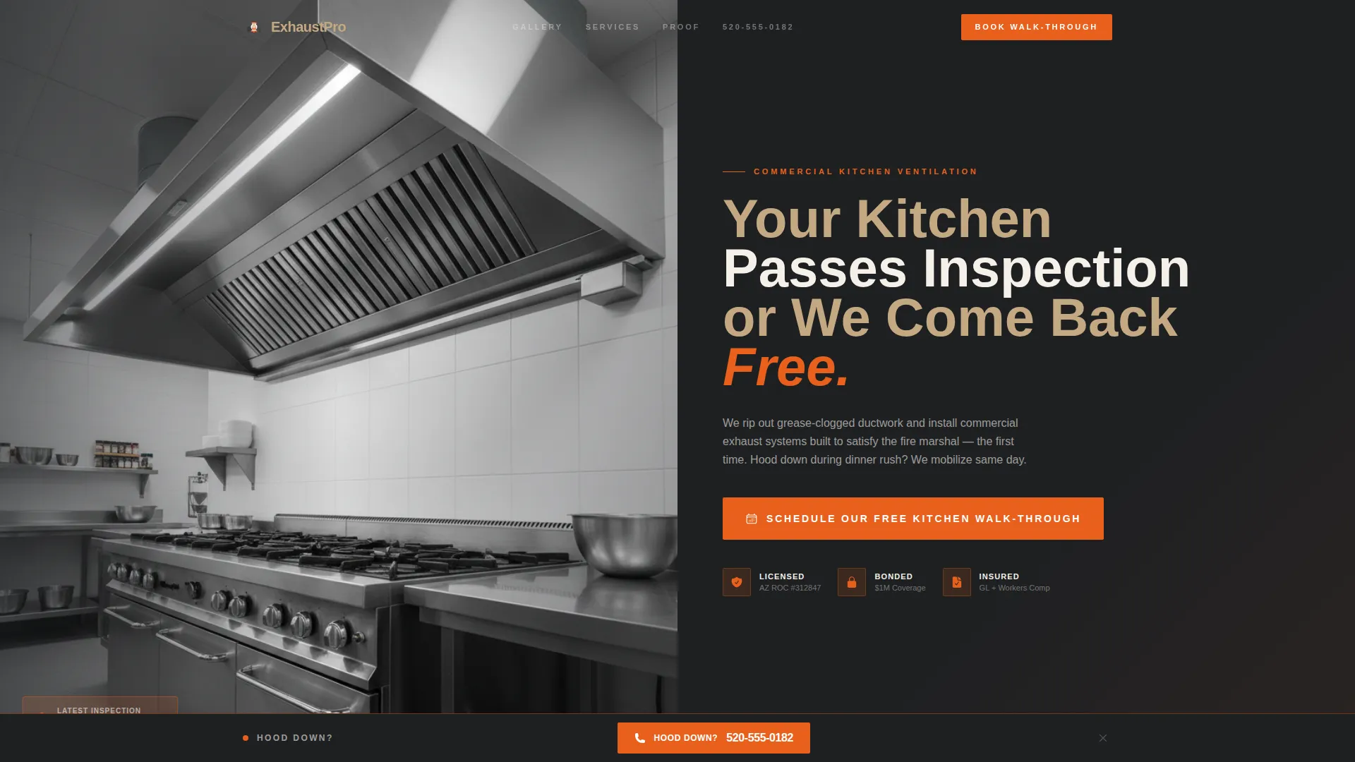 Restaurant HVAC Contractor Landing Page Template