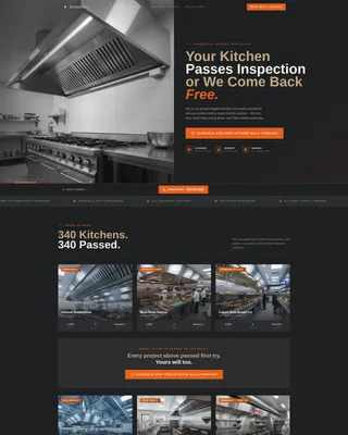 Restaurant HVAC Contractor Landing Page Template