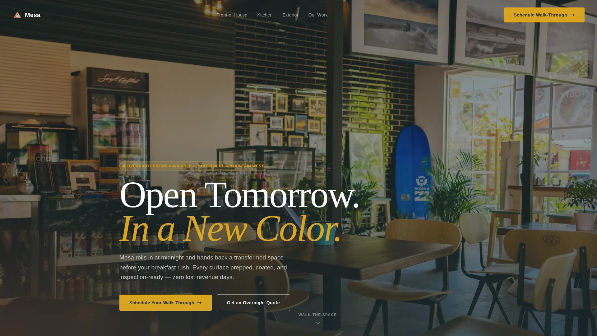 Restaurant Painting Contractor Landing Page Template