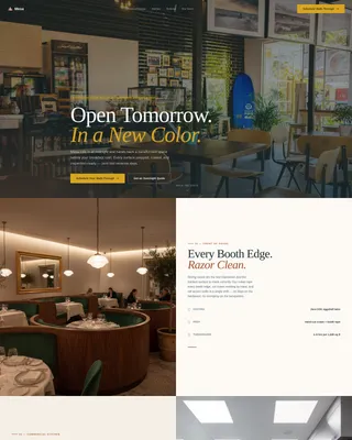 Restaurant Painting Contractor Landing Page Template