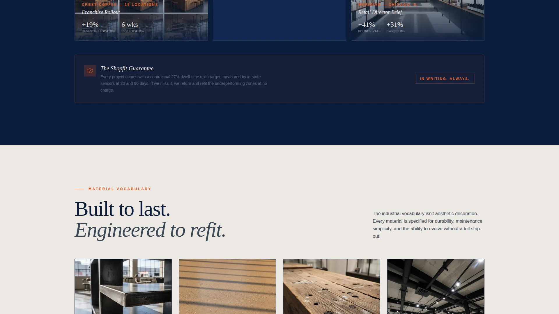 Retail Store Construction Appointment Booking Website Template