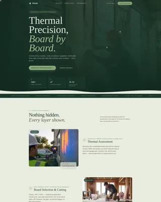 Rigid Board Insulation Landing Page Template