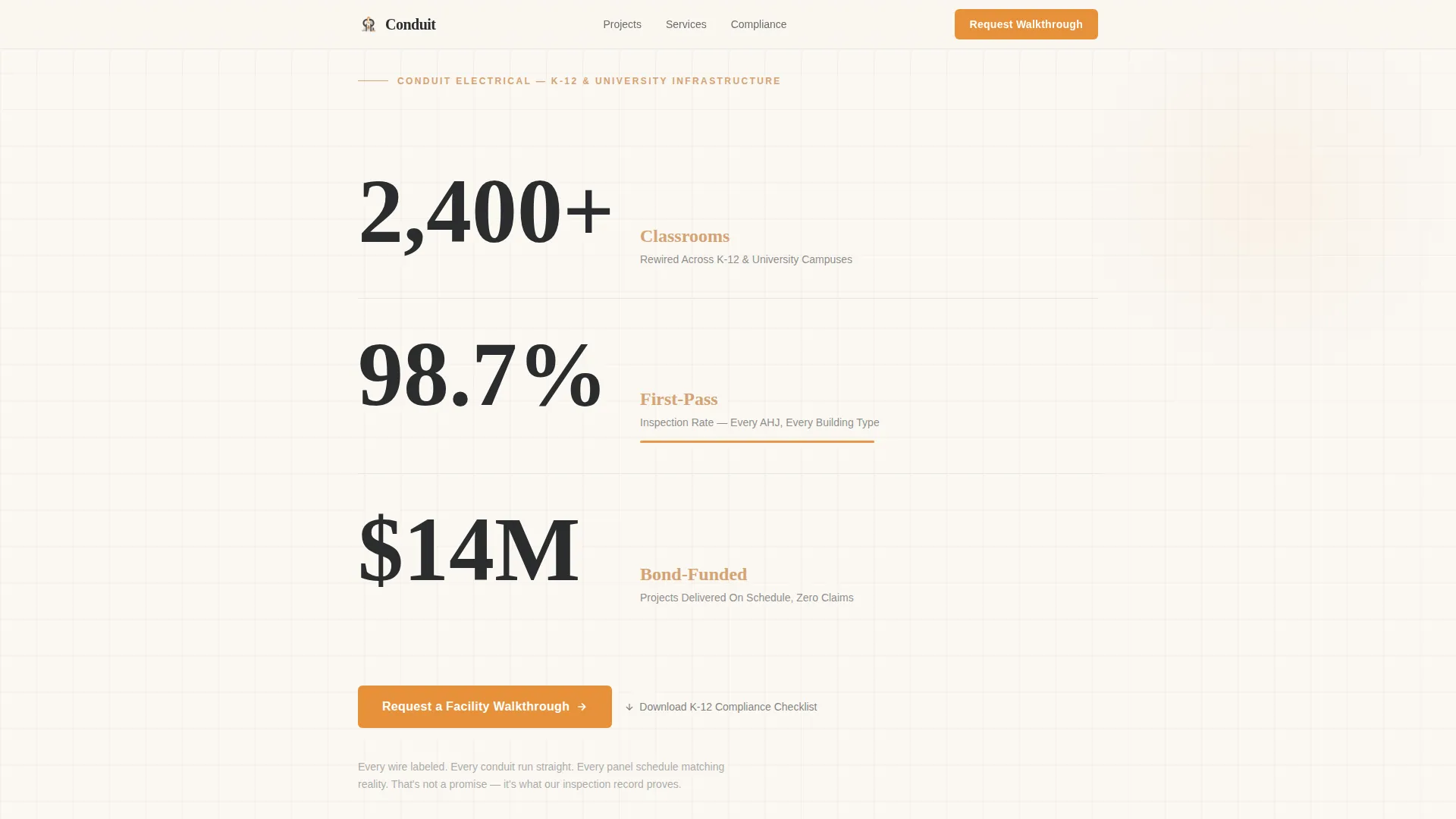 School & University Construction Privacy Policy & Terms Website Template