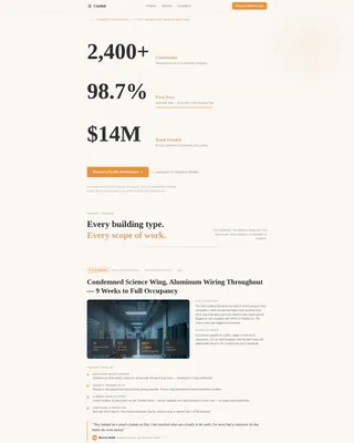 School & University Construction Privacy Policy & Terms Website Template