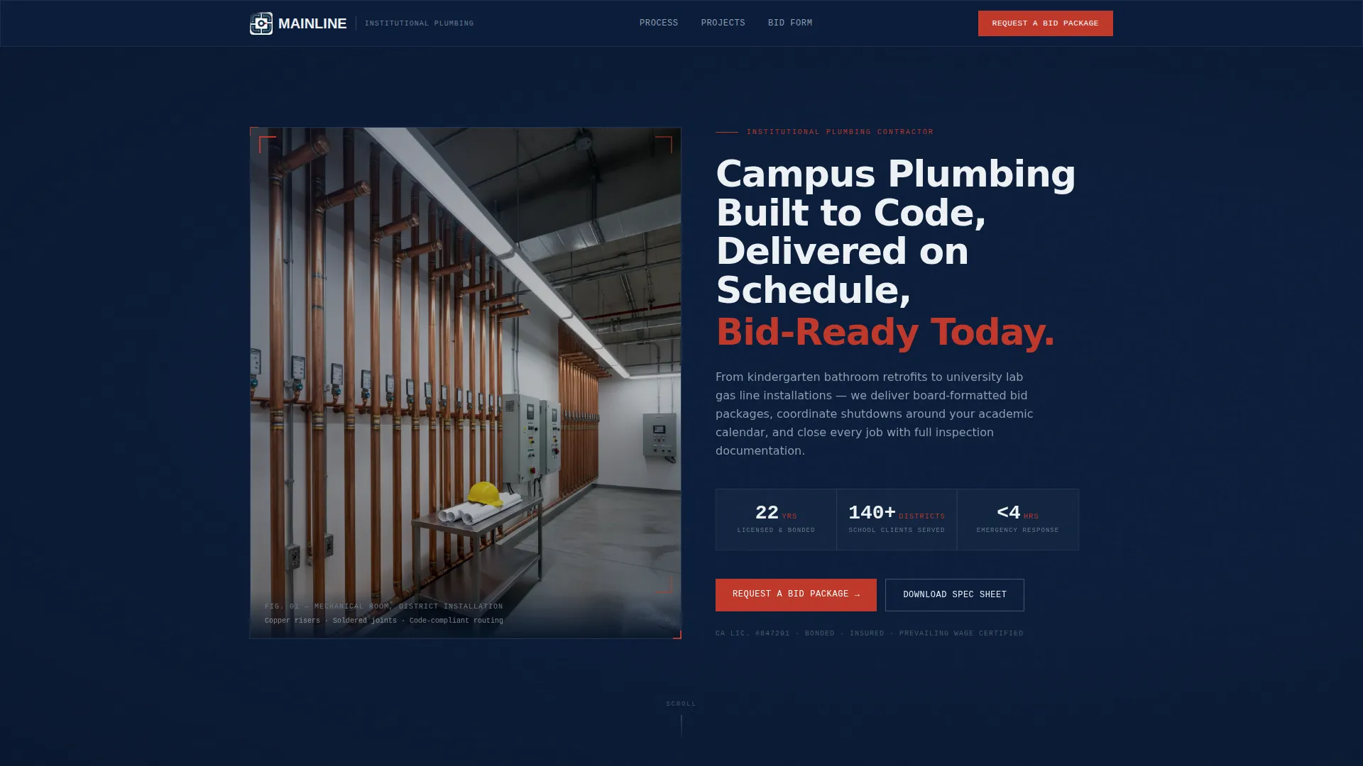 Specialist School & University Construction Professional Website Template