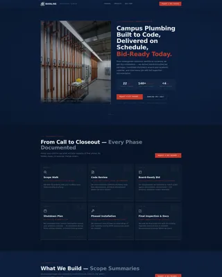 Specialist School & University Construction Professional Website Template