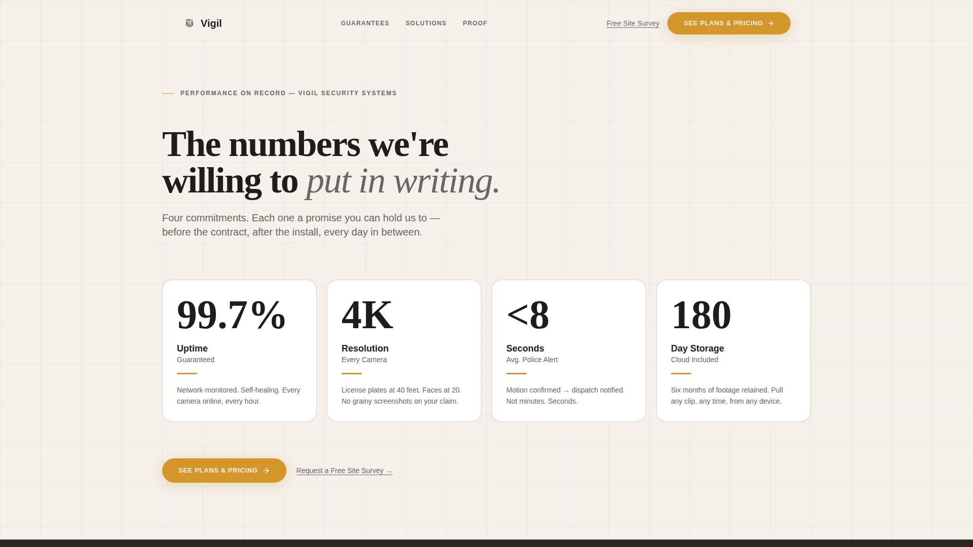 Security Camera System Landing Page Template