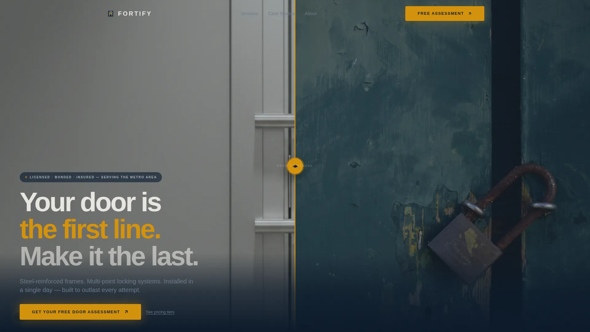 Security Door Installer Landing Page Template