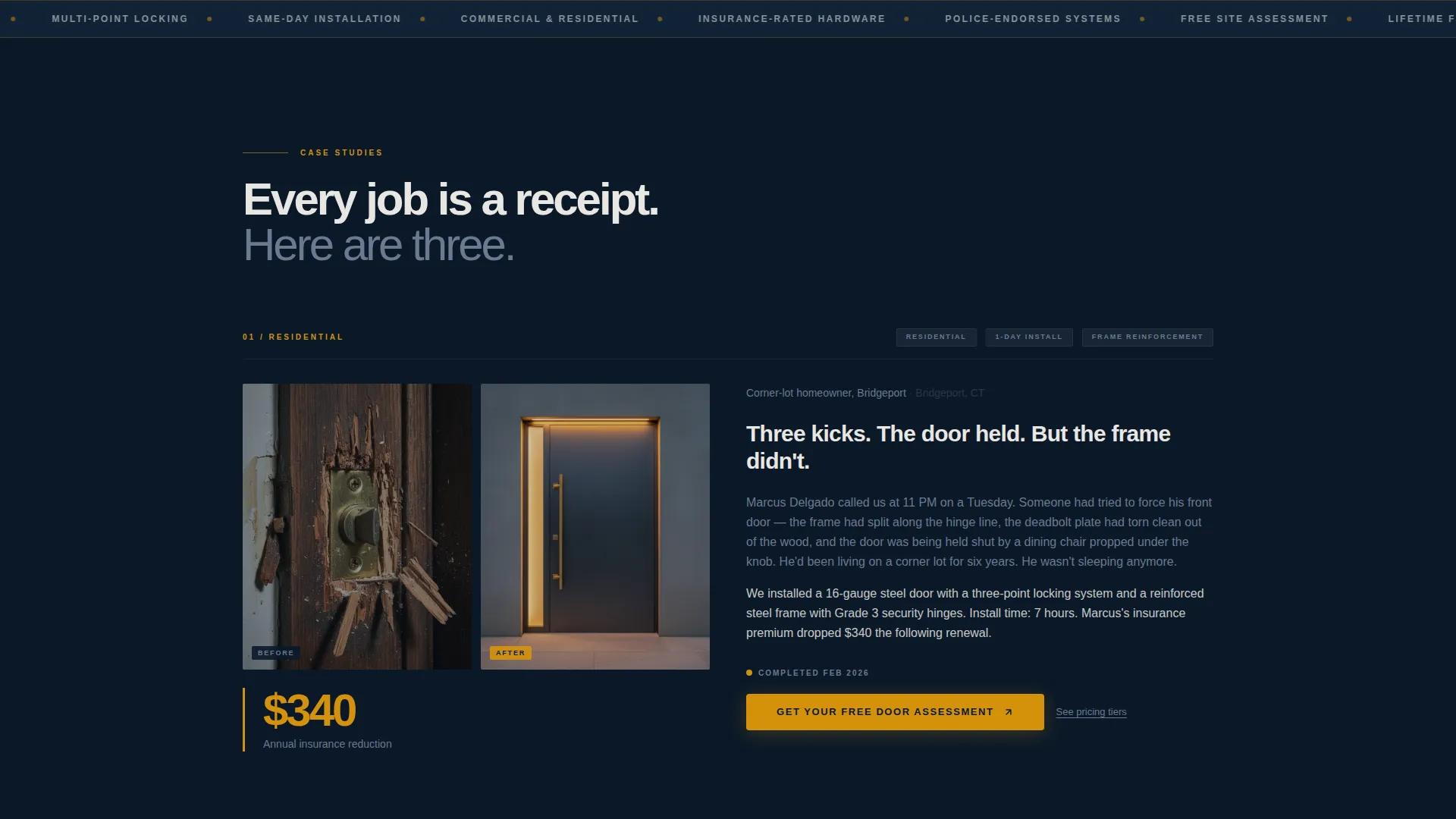 Security Door Installer Landing Page Template