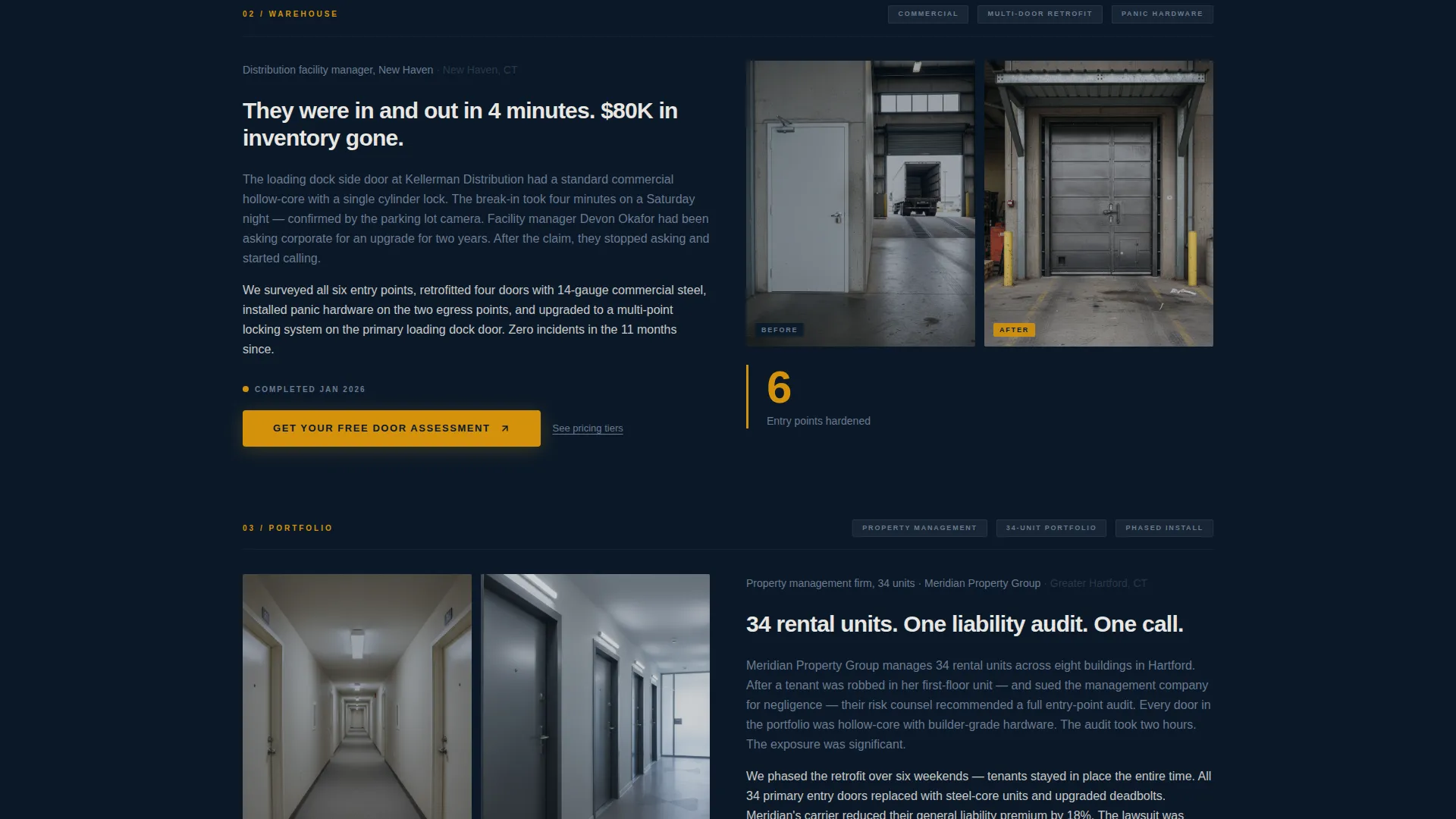 Security Door Installer Landing Page Template