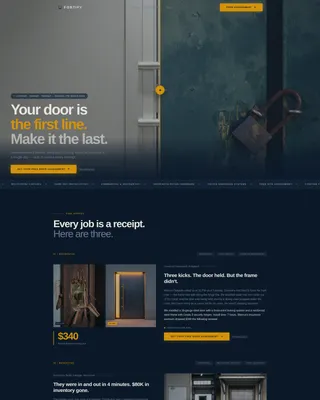 Security Door Installer Landing Page Template