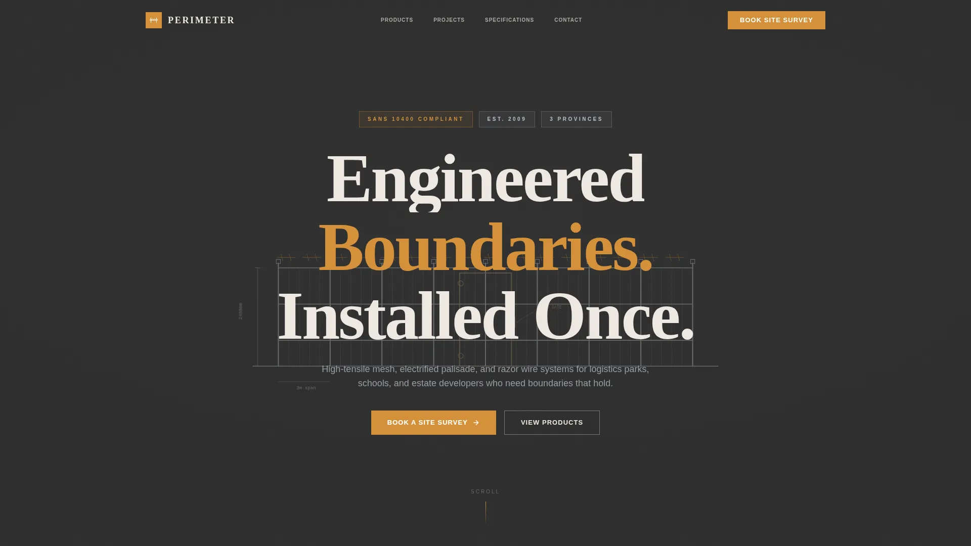 Security Fence & Razor Wire Landing Page Template