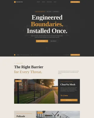 Security Fence & Razor Wire Landing Page Template