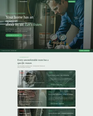 Reliable HVAC Contractor Landing Page Template