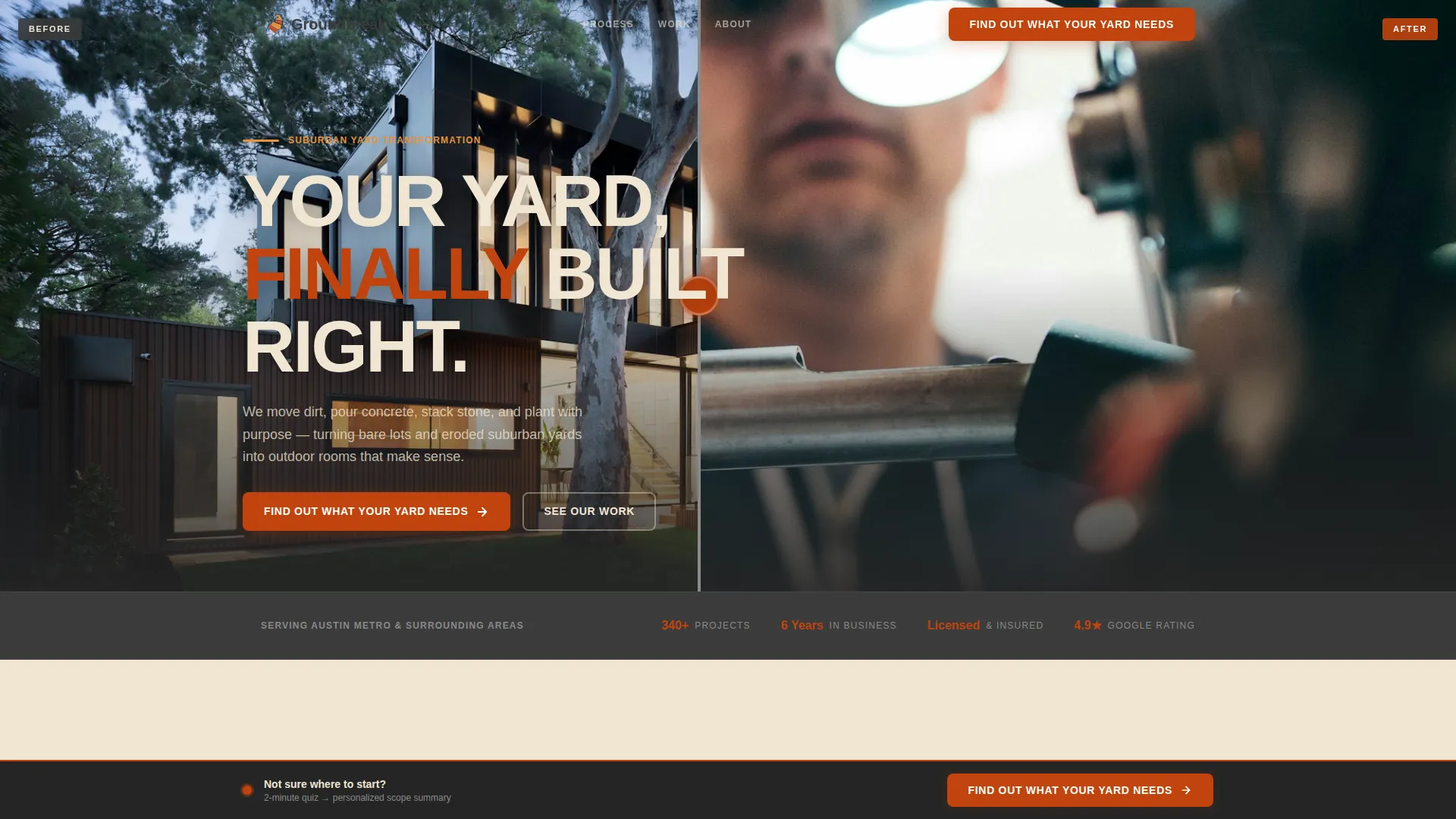 Landscaping Contractor Landing Page Template