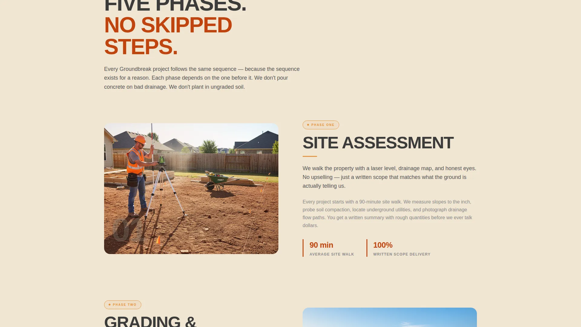 Landscaping Contractor Landing Page Template