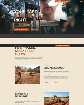 Landscaping Contractor Landing Page Template