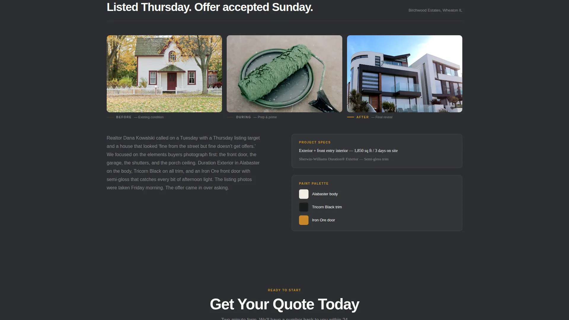 Painting Contractor Landing Page Template
