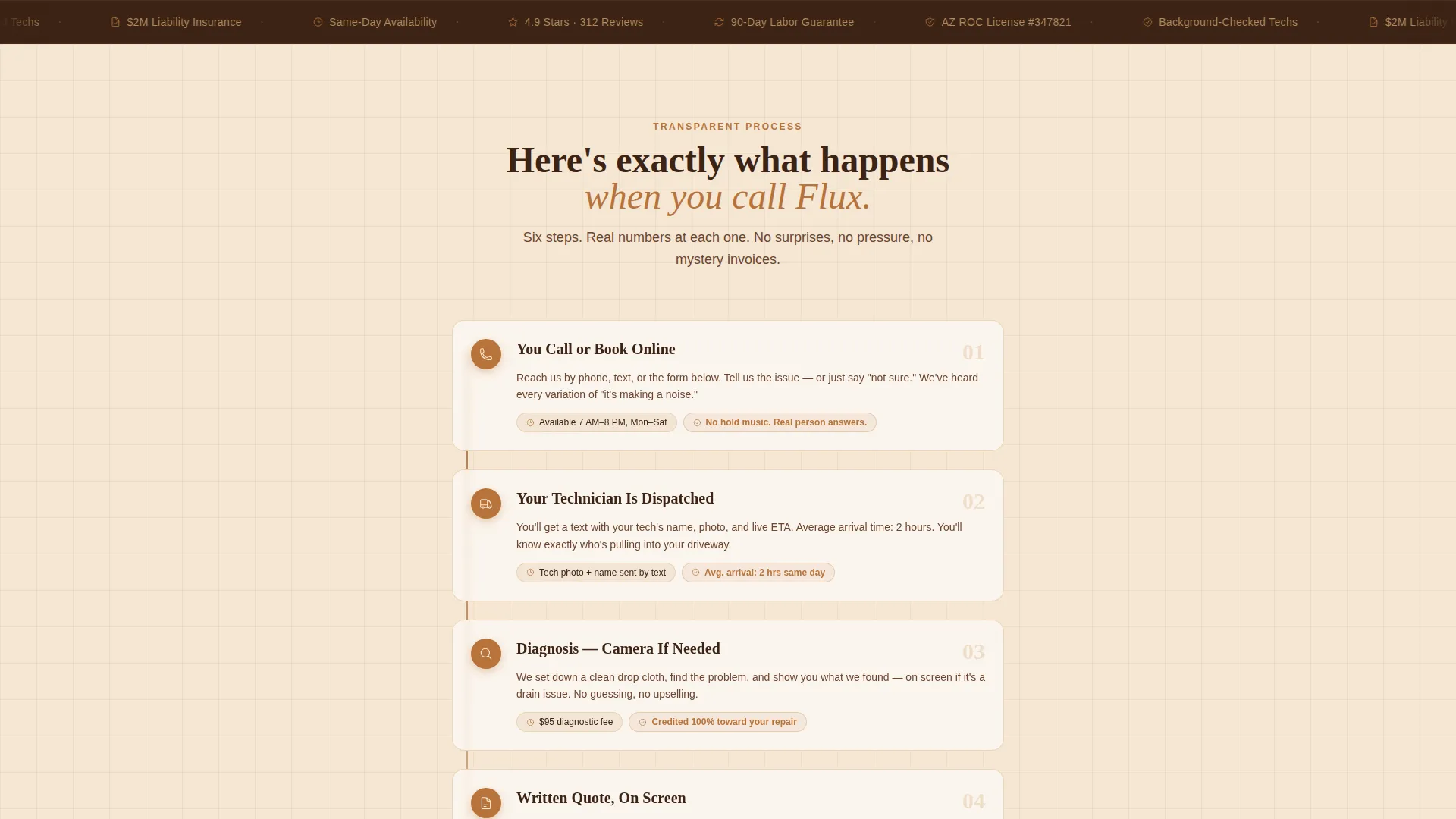 Transparent Plumbing Landing Page Template