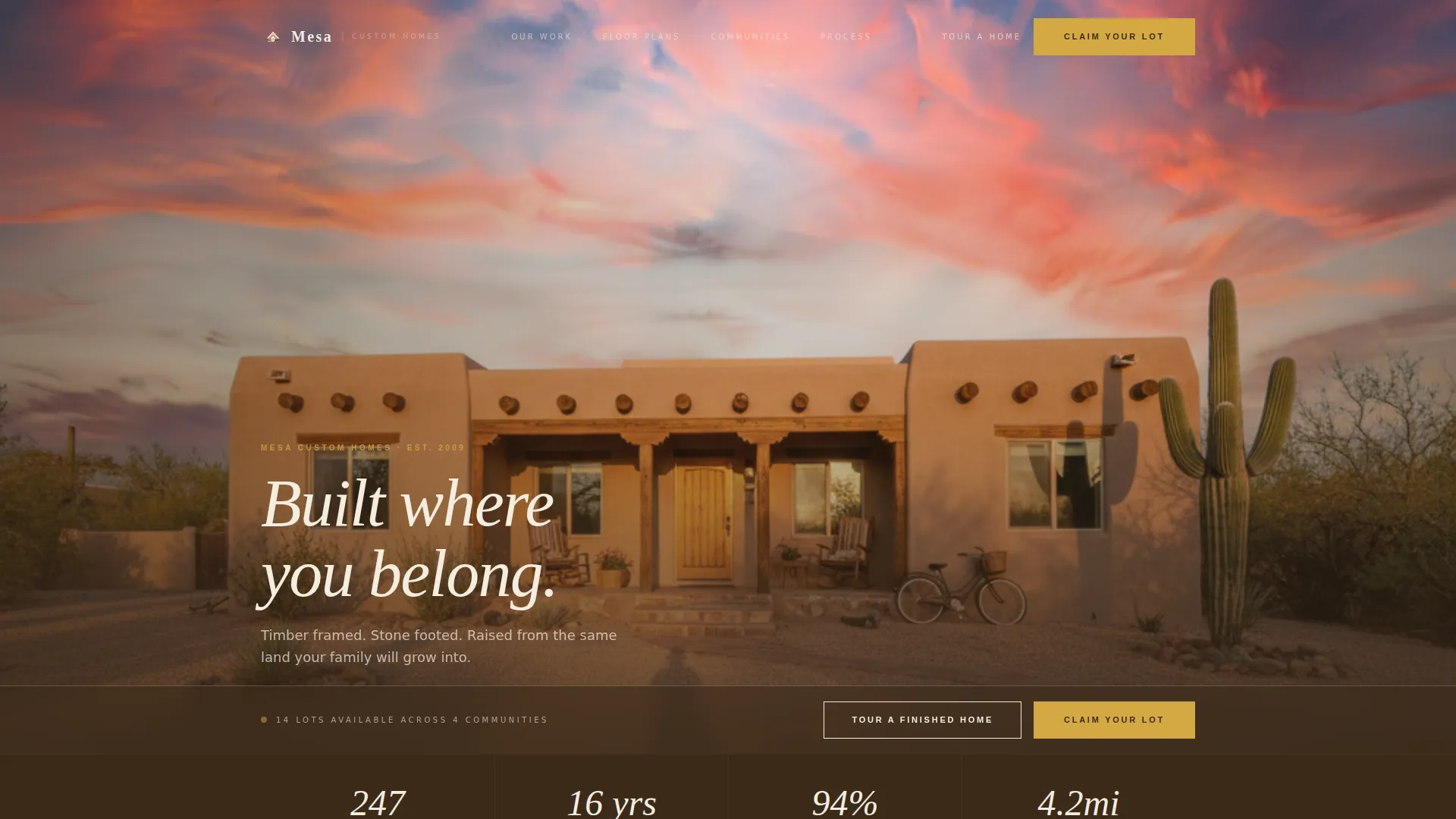 Rooted Home Builder Landing Page Template