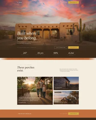 Rooted Home Builder Landing Page Template