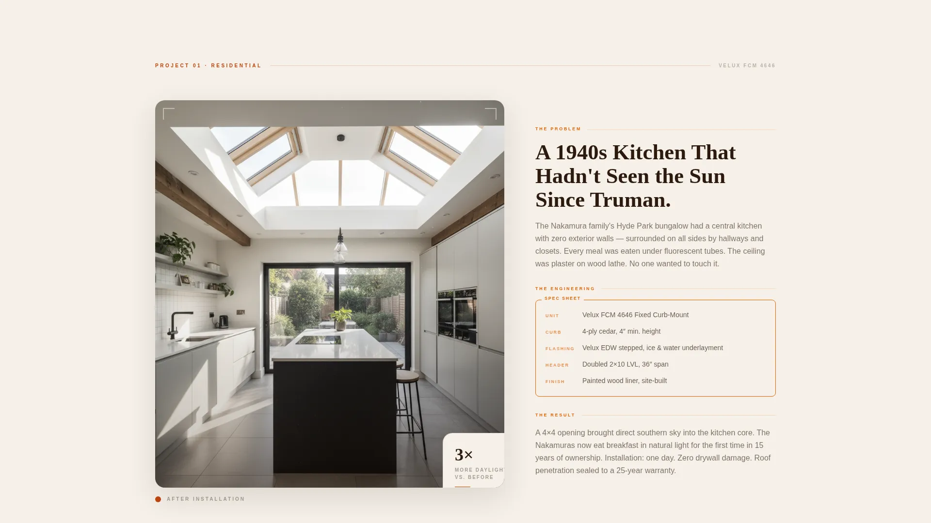 Skylight Installation Landing Page Template