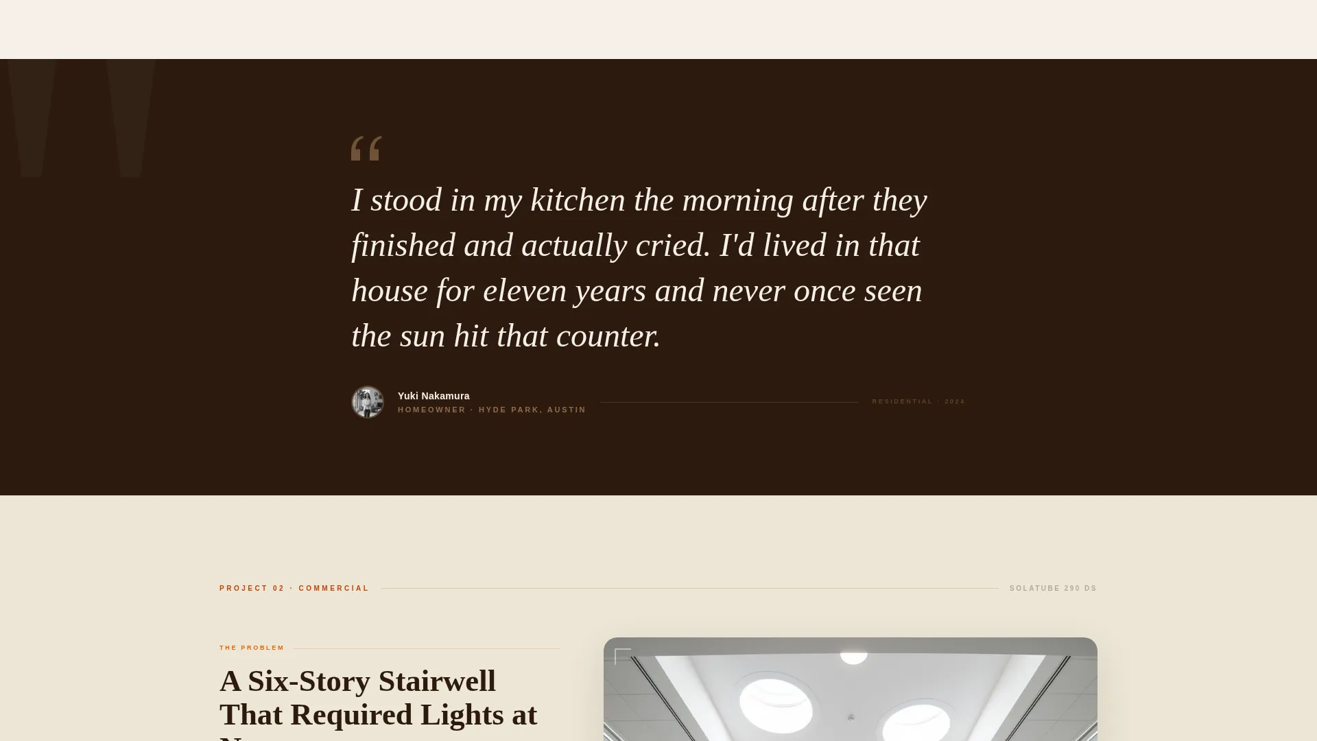 Skylight Installation Landing Page Template