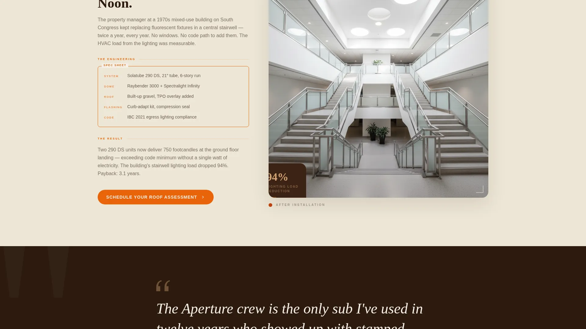 Skylight Installation Landing Page Template