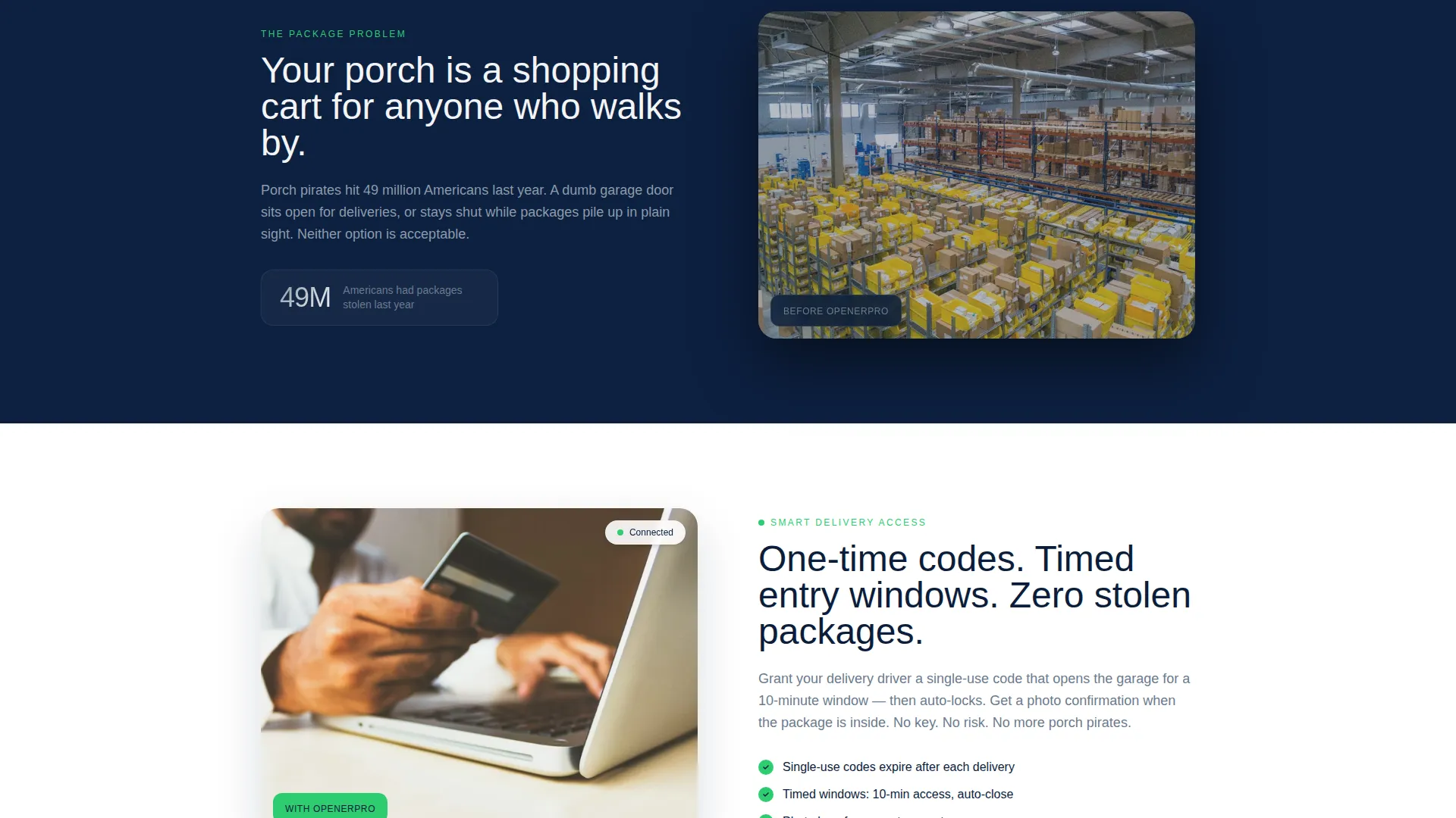 Smart Garage Door Installer Landing Page Template