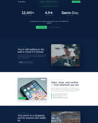 Smart Garage Door Installer Landing Page Template