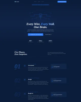 Smart Home Electrical Contractor Landing Page